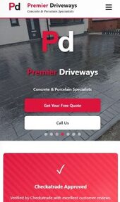 Premier Driveways mobile view